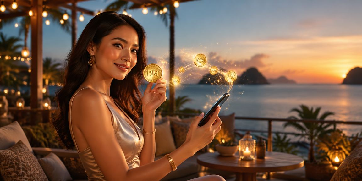 Pengguna membuat deposit untuk roulette dalam talian dari Langkawi menggunakan telefon