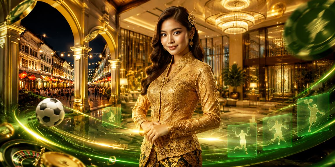 Pengguna Malaysia melakukan log masuk platform pertaruhan dalam talian bergaya kebaya Melaka